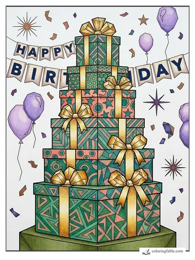 Colored example of this coloring page