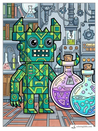 Colored example of this coloring page
