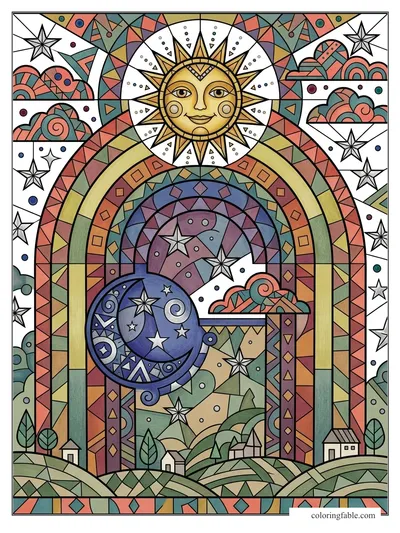 Colored example of this coloring page
