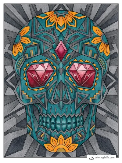Colored example of this coloring page