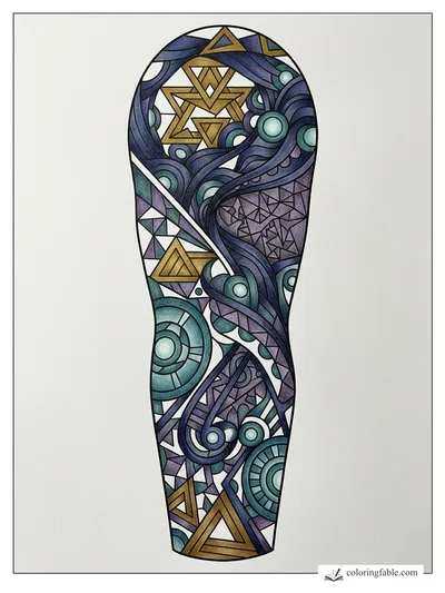 Colored example of this coloring page