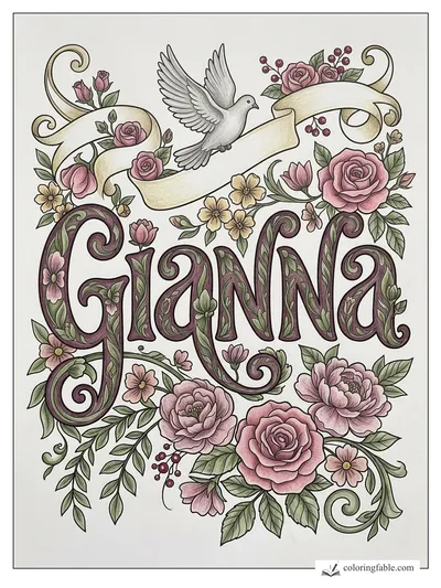 Colored example of this coloring page