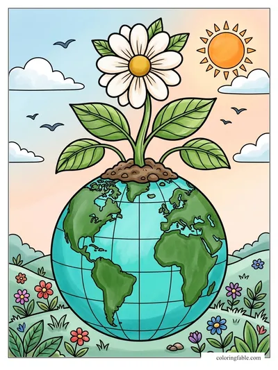 Colored example of this coloring page