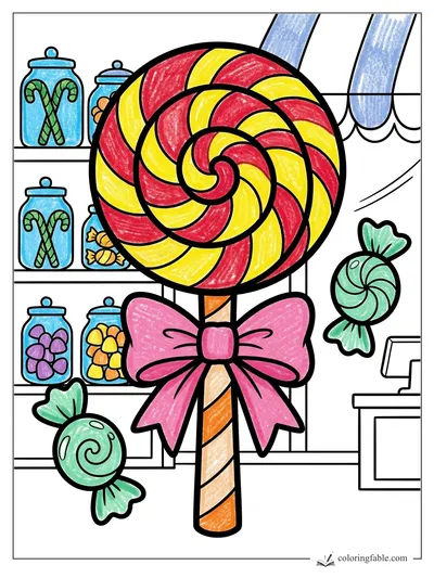 Colored example of this coloring page