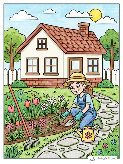 Colored example of this coloring page
