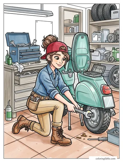 Colored example of this coloring page