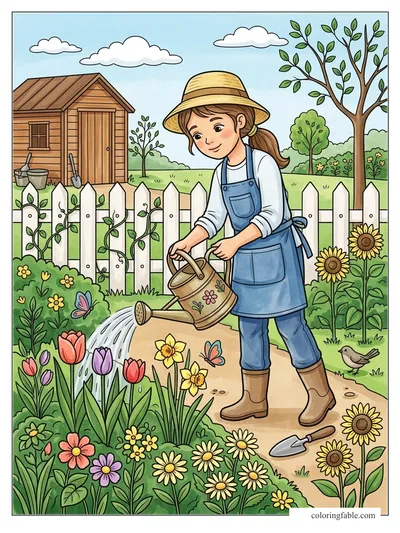 Colored example of this coloring page
