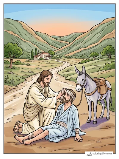 Colored example of this coloring page