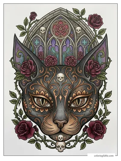 Colored example of this coloring page
