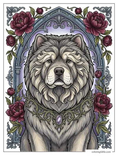 Colored example of this coloring page