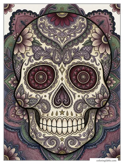 Colored example of this coloring page