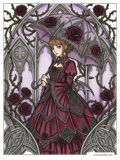Colored example of this coloring page