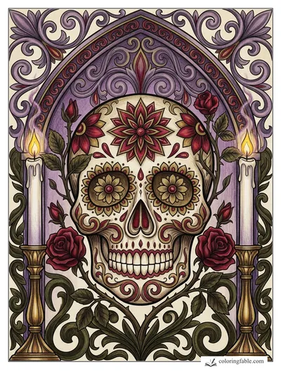 Colored example of this coloring page