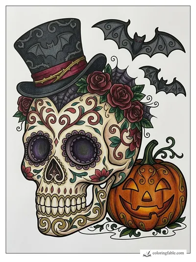Colored example of this coloring page