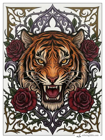 Colored example of this coloring page