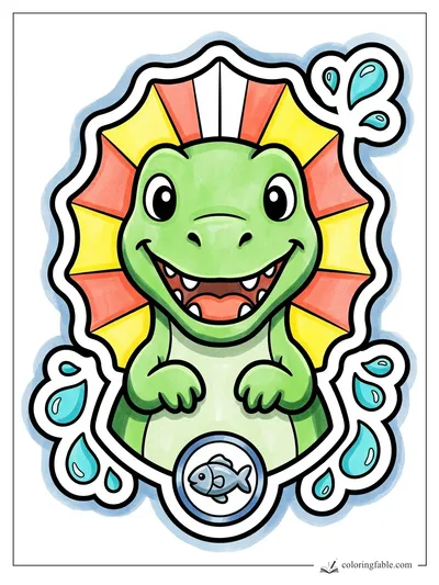 Colored example of this coloring page