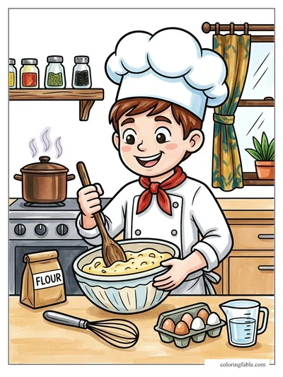 Colored example of this coloring page