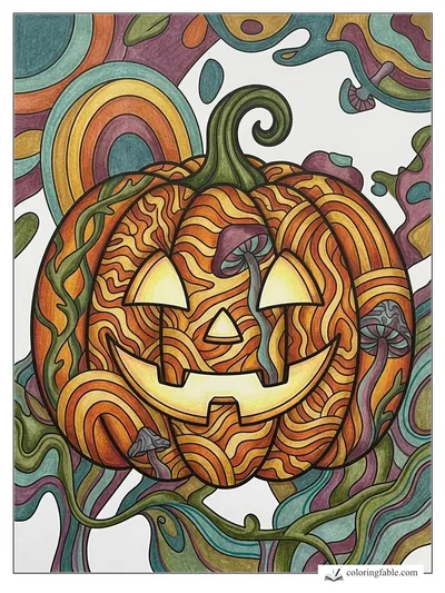 Colored example of this coloring page