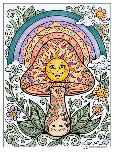 Colored example of this coloring page