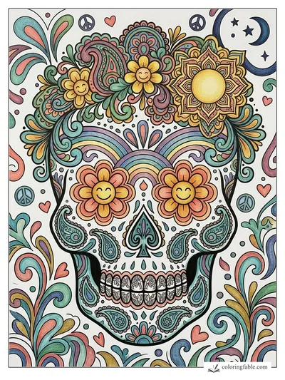 Colored example of this coloring page