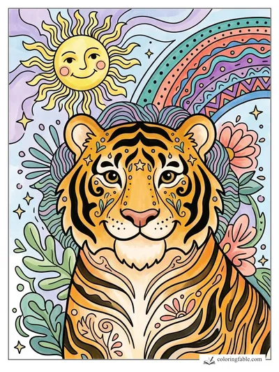Colored example of this coloring page