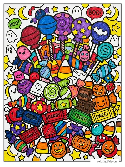 Colored example of this coloring page