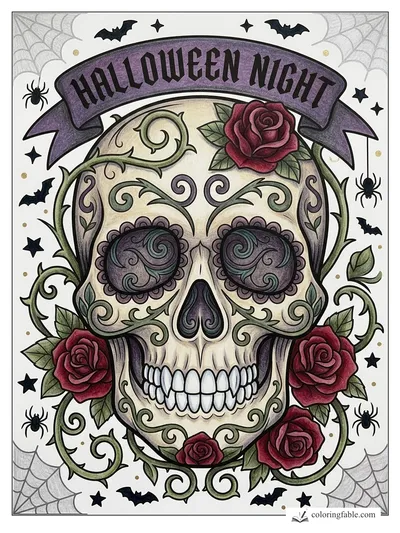 Colored example of this coloring page