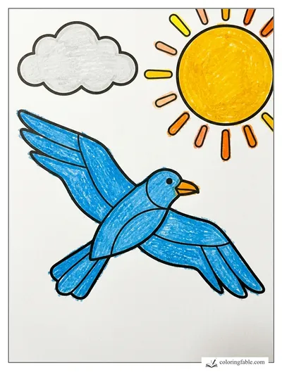 Colored example of this coloring page