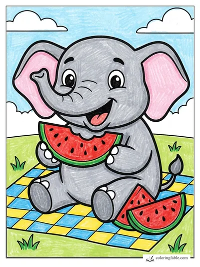 Colored example of this coloring page