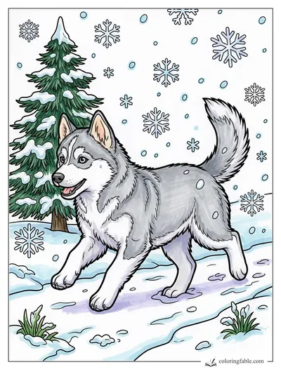 Colored example of this coloring page