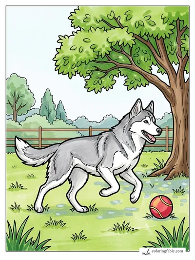 Colored example of this coloring page