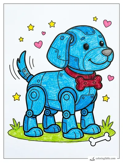 Colored example of this coloring page