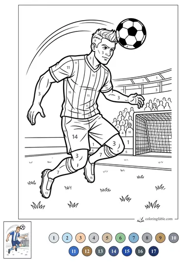 Header Toward the Stadium Goal — color by number