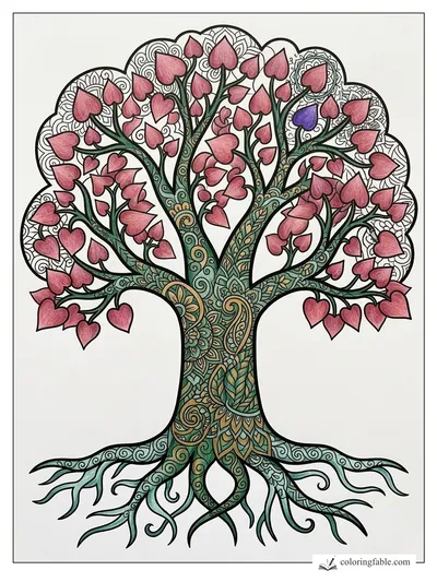 Colored example of this coloring page