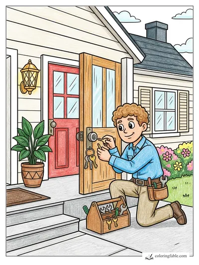 Colored example of this coloring page