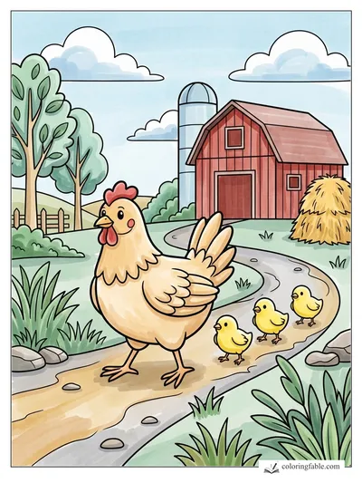Colored example of this coloring page