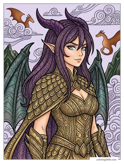 Colored example of this coloring page