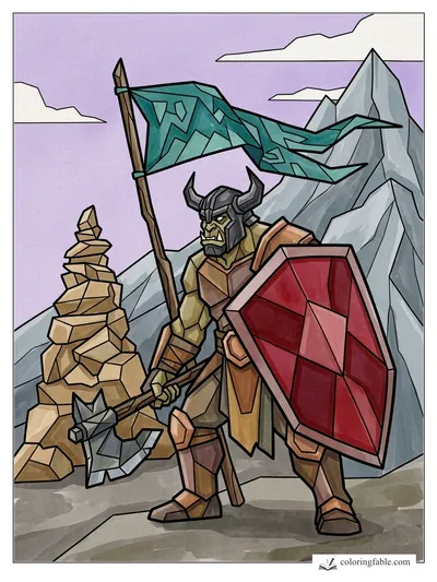 Colored example of this coloring page