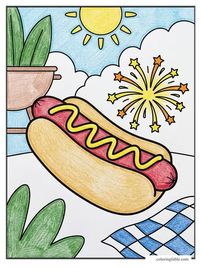 Colored example of this coloring page