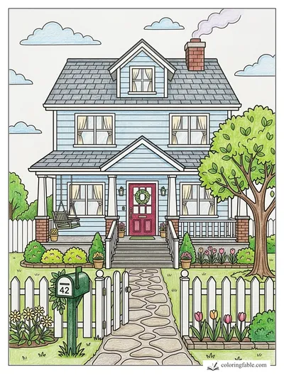 Colored example of this coloring page