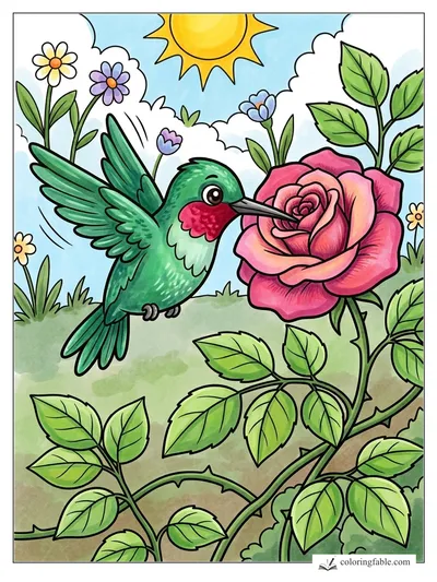 Colored example of this coloring page