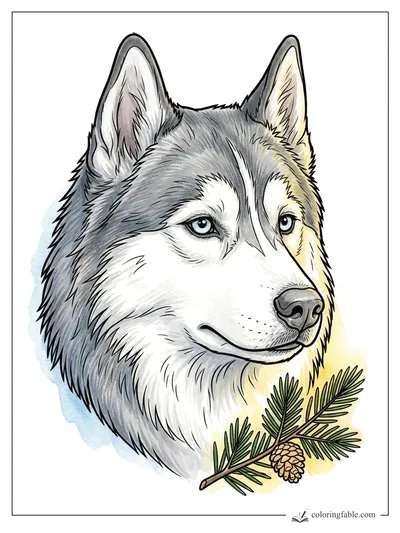 Colored example of this coloring page