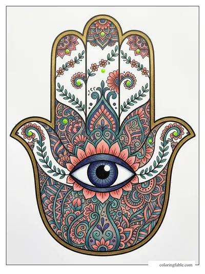 Colored example of this coloring page