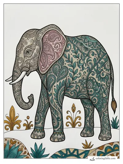Colored example of this coloring page
