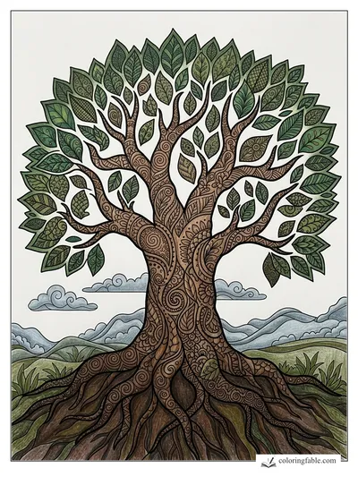 Colored example of this coloring page