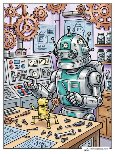 Colored example of this coloring page
