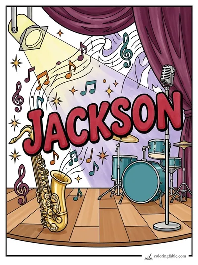 Colored example of this coloring page