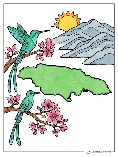 Colored example of this coloring page