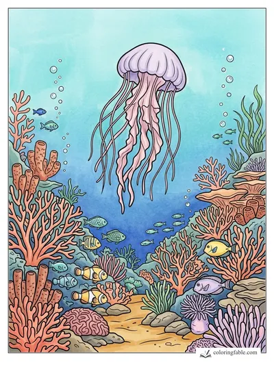 Colored example of this coloring page