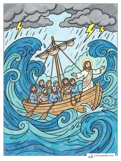 Colored example of this coloring page